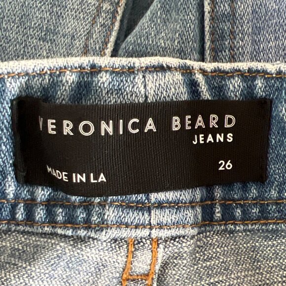 VERONICA BEARD Rinley Cropped Straight Leg High Rise Jeans in Durango Sz 26 - Picture 6 of 10
